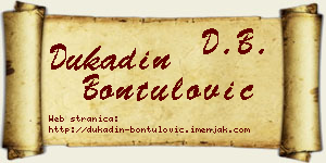 Dukadin Bontulović vizit kartica